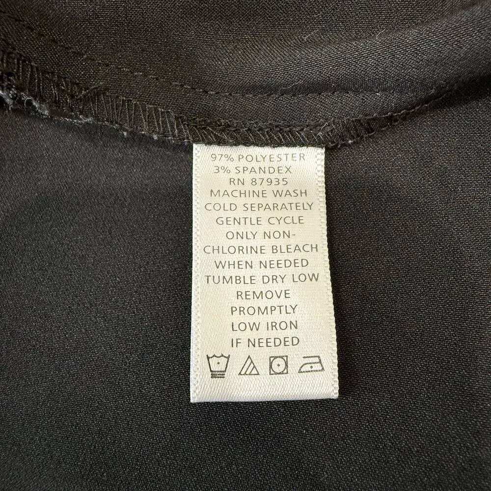 Susan Graver Jacket Size‎ 20W Black Zip Up Lightweight Roll Tab Sleeves